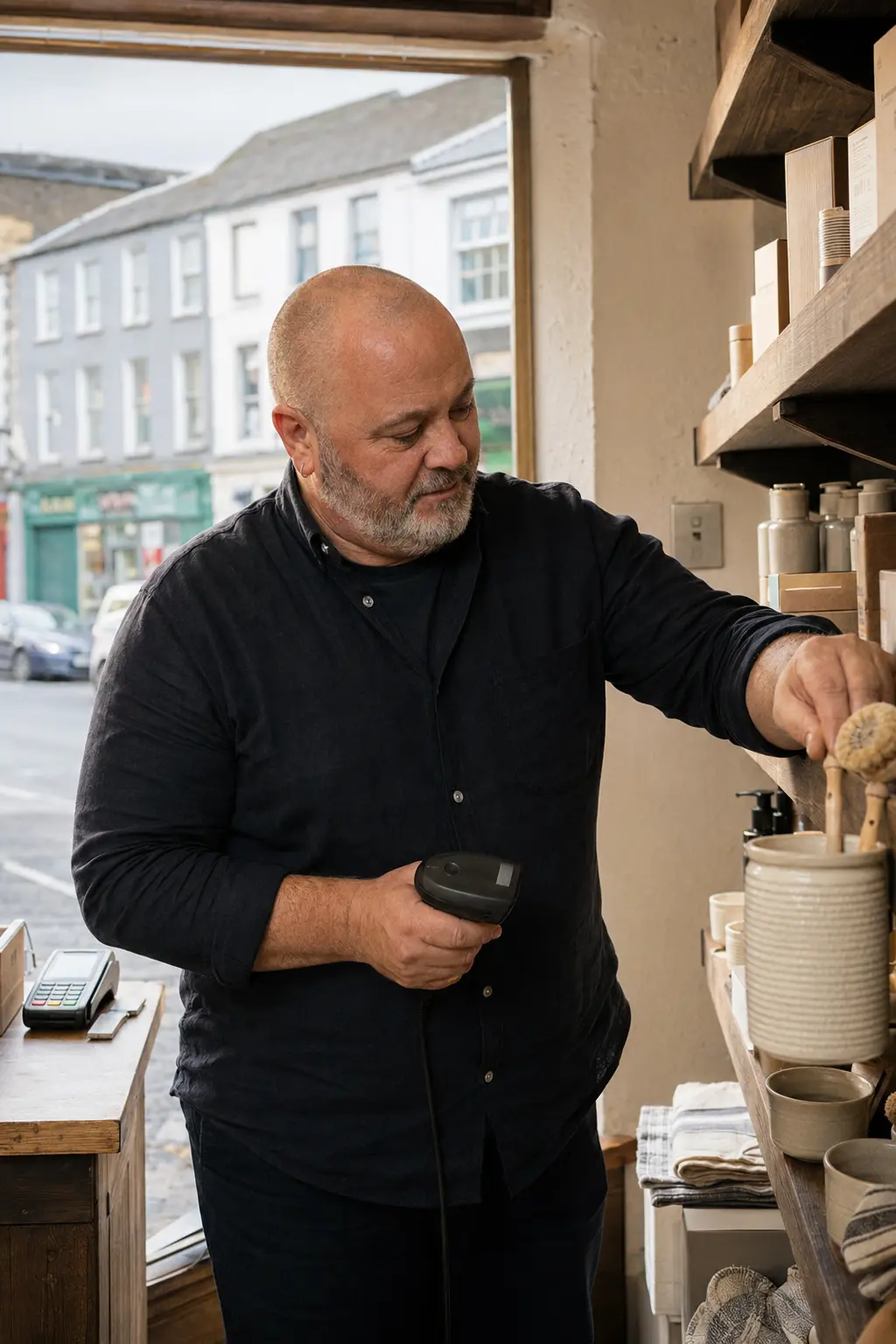 A Borris business owner reviewing their website