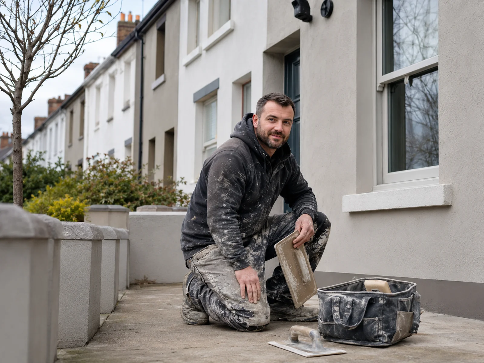 A tradesperson working on a Northside Dublin property