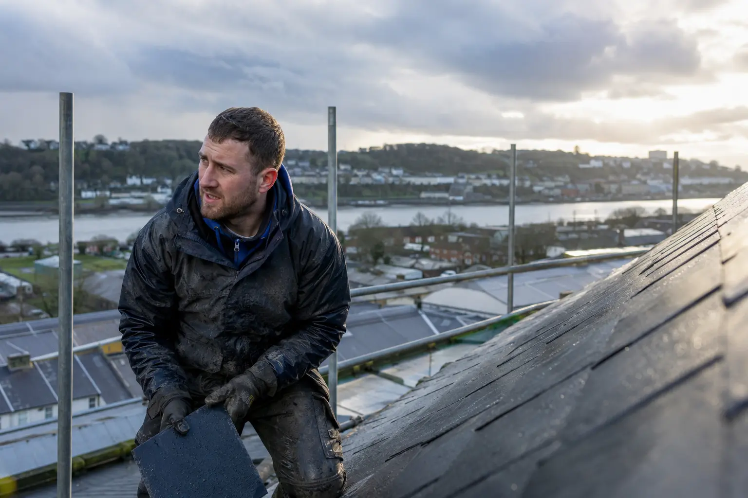 Tradesperson working on a Waterford period property
